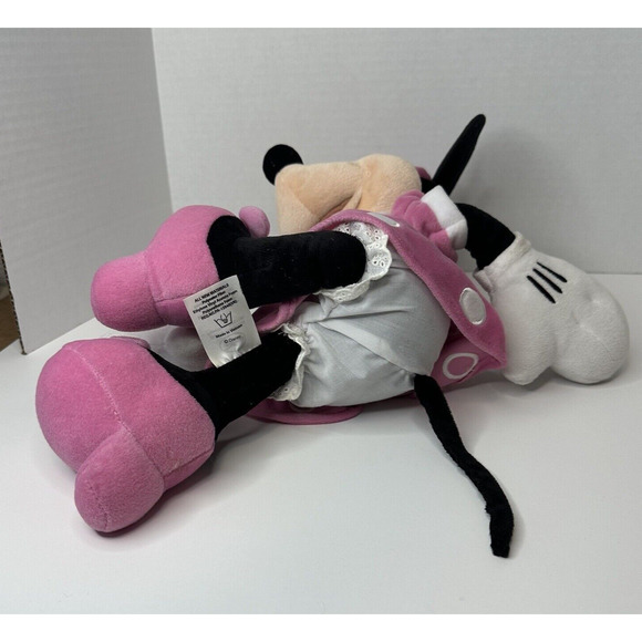 Disney Minnie Mouse 16" Medium Stuffed Animal/Plush, Pink White Polka Dot Dress - Picture 6 of 10